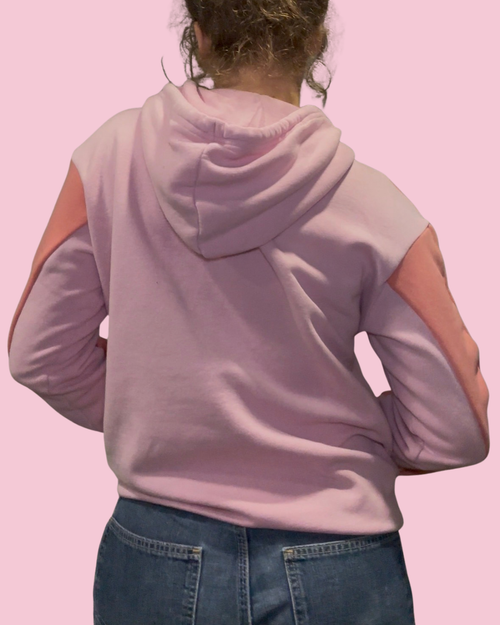 2 Tone Pink Upcycled Hoodie