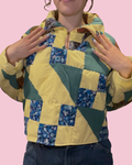 Quarter Zip Yellow Quilt Jacket