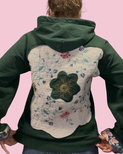 Floral Green Zip-up