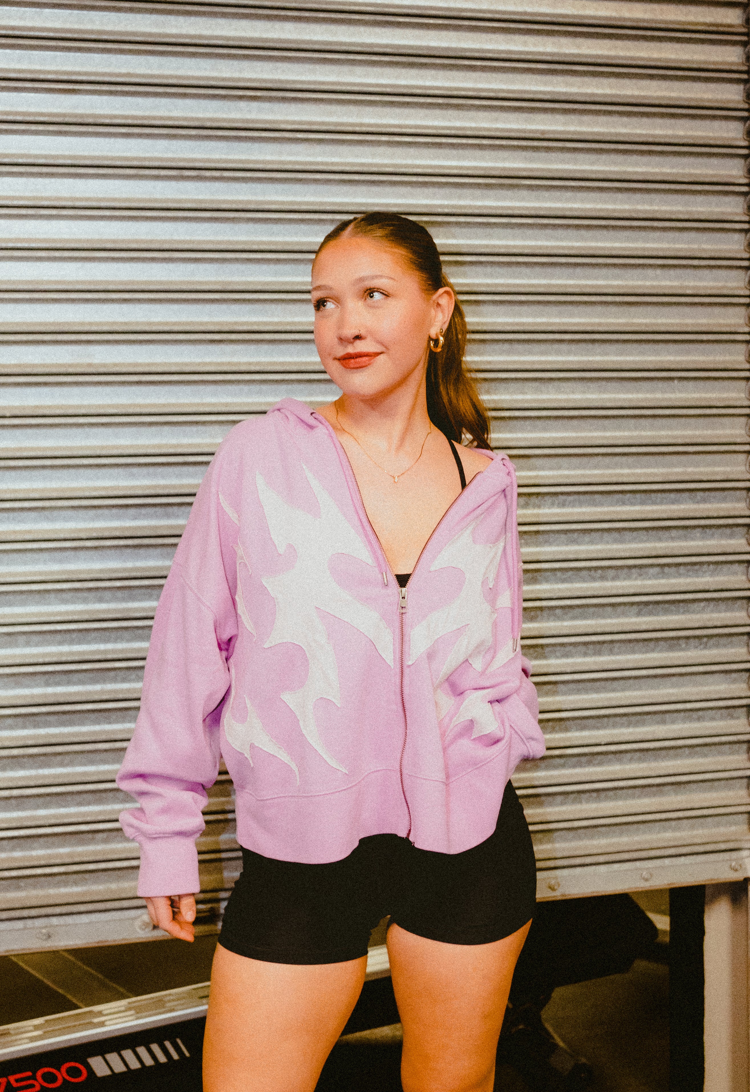 RF x YUI Pink Zipup Heart Hoodie